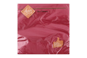 Серветки паперові 3-х шарові червоні 33х33см Decor Collection Luxy 20шт