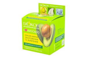 Крем для обличчя Зволоження та живлення I love avocado Біокон 50мл