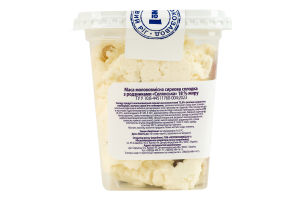 Масса творожная 18% молокосодержащая сладкая с изюмом Крестьянская Мілкін п/у 350г