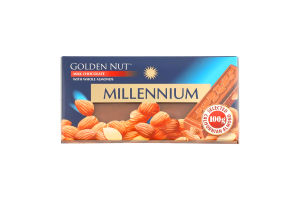 Шоколад молочный с целым миндалем Golden Nut Millennium к/у 100г