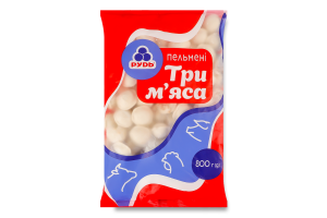 Пельмени быстрозамороженные Три мяса Рудь м/у 800г