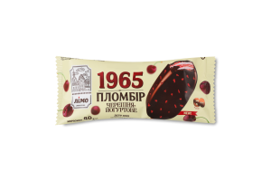 Морозиво 12% ескімо пломбір з кранчами вишні в шоколадній глазурі Черешня-йогуртове 1965 Лімо м/у 80г