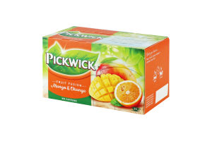 Напиток фруктово-травяной с кусочками манго и цедрой апельсина Mango&Orange Fruit fusion Pickwick к/у 20х1.75г