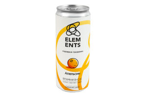 Напій безалкогольний слабогазований з вітамінами зі смаком апельсина Elements з/б 330мл