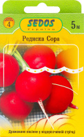 Насіння Редис Сора дражоване на стрічці 5м 2г Седос