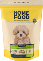 Корм сухий повнораціонний для цуценят малих порід Ягнятина та рис Home Food д/п 700г