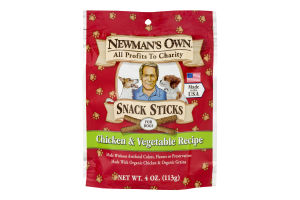 Newman's Own Snack Sticks For Dogs Chicken & Vegetable Recipe
