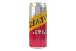Напиток безалкогольный сильногазированный Pink Grapefruit Schweppes ж/б 0.33л