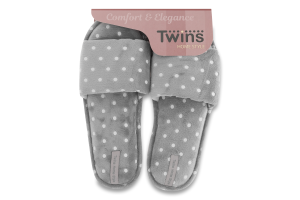 Тапочки открытые домашние женские Twins №5607 40 серый