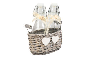 Набір пляшок з криш у кошику 3шт GSB10166 Оффтоп