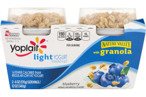 Yoplait Light Blueberry with Granola Fat Free Yogurt - 2 CT