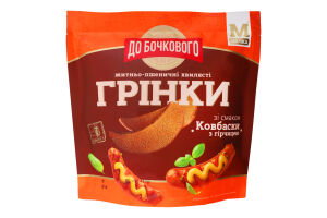 Гренки ржано-пшеничные волнистые Колбаски с горчицей До Бочкового д/п 80г