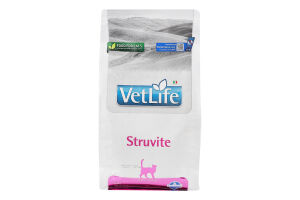 Корм д/котів Vet Life Struvite д/розчинення струвітних уролітів сухий 2кг Farmina