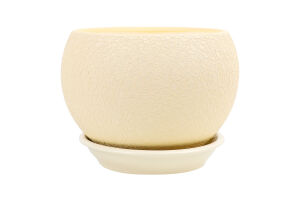 Горщик д/квітів Куля шовк 1,4л бежевий 12,5см Оріана