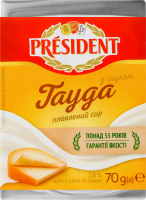 Сир плавлений 38% з сиром Гауда President м/у 70г