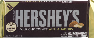 HERSHEY'S Extra Large Milk Chocolate with Almonds Bar, 4.25 oz