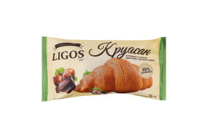 Круасан з начинкою зі смаком шоколадно-горіхового крему , ТМ "LIGOS" 70г