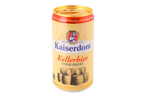 Пиво 0.25л 4.7% напівтемне нефільтроване пастеризоване Kellerbier Kaiserdom з/б