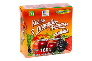 Кисель с плодово-ягодным вкусом с яблочным концентрированным соком Золоте Зерно м/у 180г