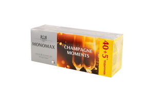 Бленд чая черного и зеленого байхового мелкого с кусочками ягод Champagne moments Monomax к/у 45x1.5г