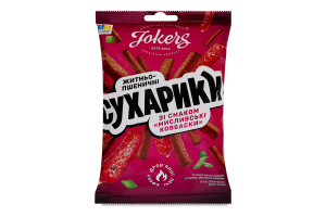 Сухарики ржано-пшеничные Охотничьи колбаски Jokers м/у 60г
