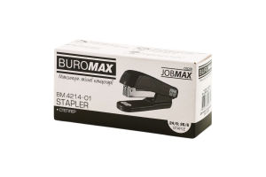 Степлер чорний пластик скоба №24/26 20аркушів Buromax