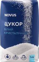 Цукор білий кристалічний з цукрових буряків першої категорії Novus м/у 1кг