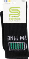 Шкарпетки Premier socks Bye-I'm fine чорний р18-20