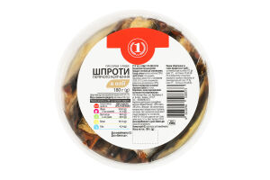 Шпроты в масле ТМ "1" г/к п/у 180г