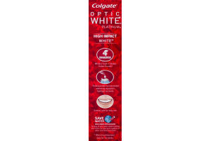 Colgate Optic White Platinum High Impact White Toothpaste Glistening Mint