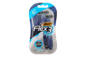 Станок д/гоління Flex-3 одноразовий 6шт BiC