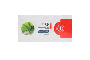 Чай черный байховый мелкий с ароматом бергамота ТМ "1" к/у 20х1.5г