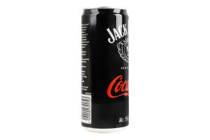 Напій слабоалкогольний 330мл 5% сильногазований Tennessee Whiskey Jack Daniel's&Coca-Cola з/б