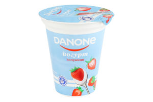 Йогурт 3.2% с наполнителем Клубника Danone ст 260г