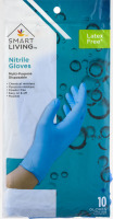 Smart Living Nitrile Gloves Multi-Purpose Disposable Latex Free - 10 CT