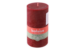 Свеча темно-красная 13х6.8см №103668790347 Bolsius 1шт