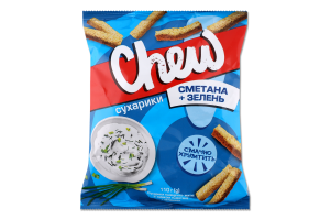 Сухарики Chew! Пшен-житні Cметана/Зелень 110г