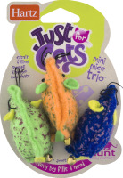 Hartz Just for Cats Mini Mice Trio Catnip Filling - 3 CT