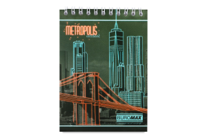 Блокнот н/пруж. Buromax Metropolis А6 48 арк. кл. черв.