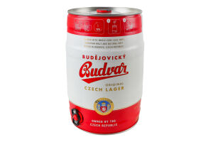 Пиво 5л 5% світле Budweiser Budvar кег