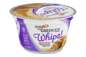 Yoplait Whips! Greek 100 Fat Free Yogurt Mousse Salted Caramel