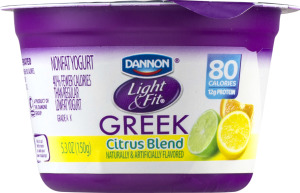 Dannon Light & Fit Greek NonFat Yogurt Citrus Blend