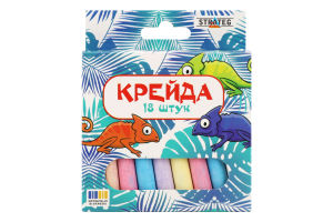 Крейда кольорова маленька кругла 18шт Strateg