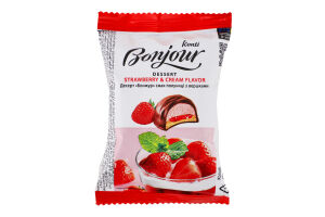 Десерт вкус клубники со сливками Bonjour м/у 29г