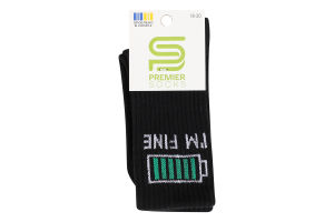 Шкарпетки Premier socks Bye-I'm fine чорний р18-20