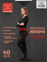 Колготи з утягувальними шортиками чорні 40ден р.4 Day by Day