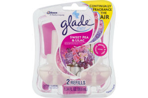 Glade PlugIns Scented Oil Refills Sweet Pea & Lilac - 2 CT