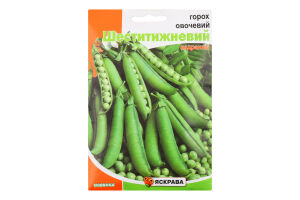 Насіння Горох цукровий Шеститижневий пакет гігант 50г Яскрава