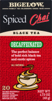 Bigelow Black Tea Decaffeinated Spiced Chai - 20 CT