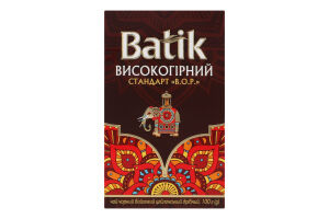 Чай чорний байховий цейлонський дрібний Високогірній Batik к/у 100г